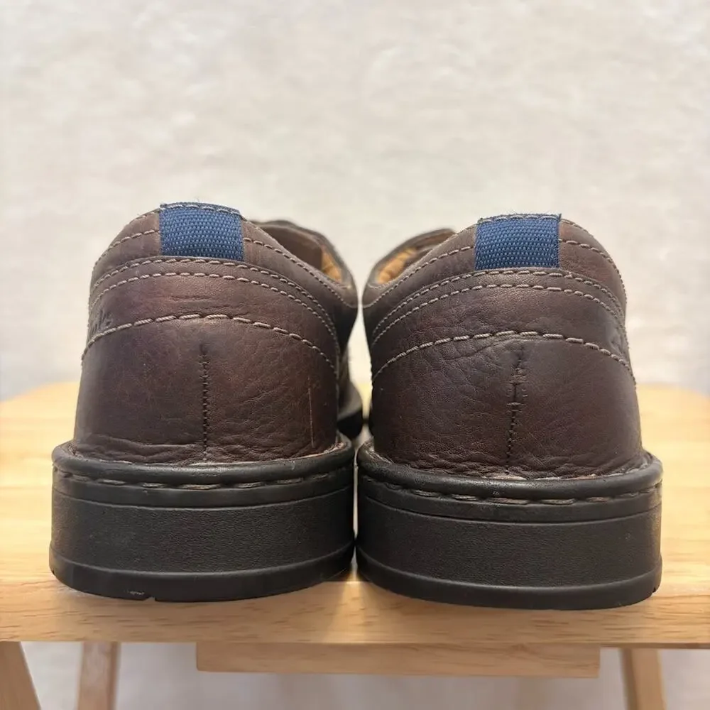 Clarks Dress Shoes Kyros Oxford Brown Leather Lace Up Chukka Shoe Men’s Size 11M
